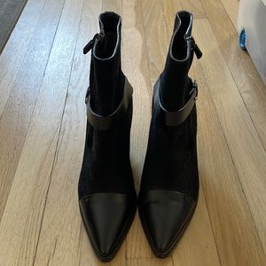 Closet National black wedge booties